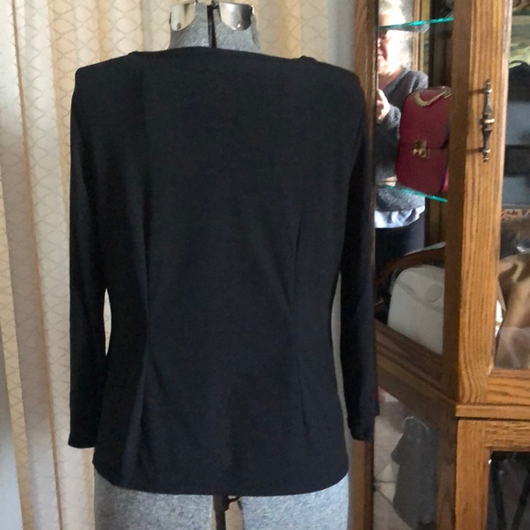 Bob Mackie Wearable Art Black & Green Sequin Top M - Picture 4 of 8